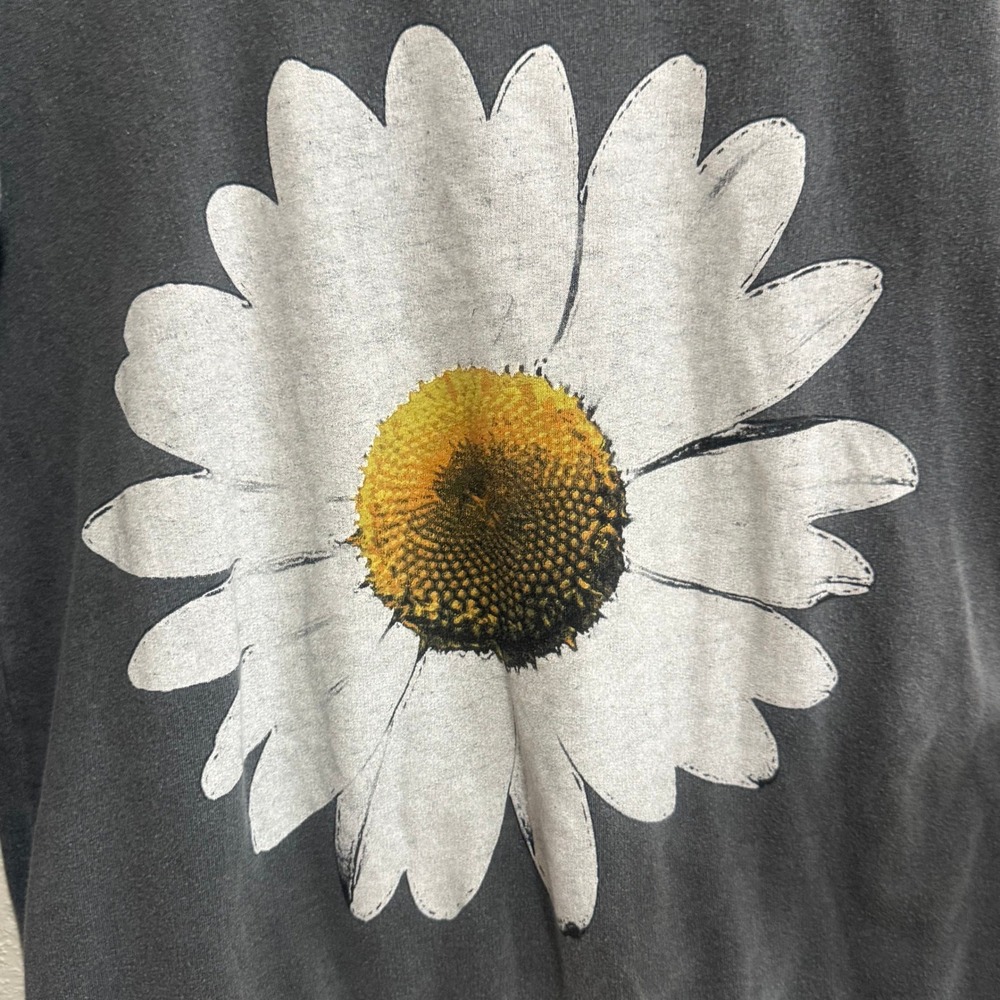 Truly Madly Deeply Daisy Graphic Sweatshirt Gray Pink Elbow Patches Kids‎ Medium - Picture 3 of 10